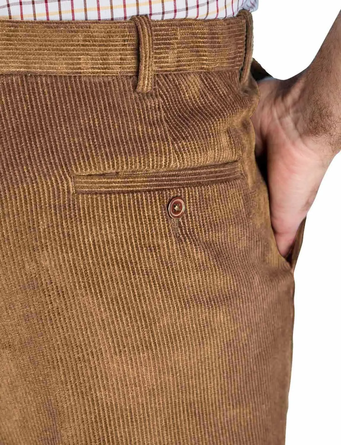 Men's HIGH-Rise Pants Luxury Cotton Corduroy Trousers