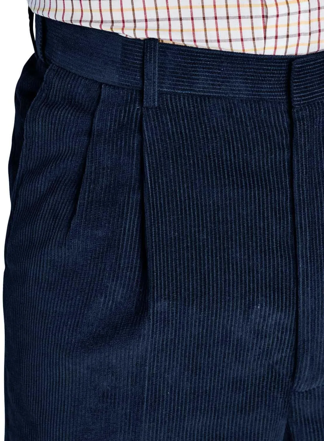 Men's HIGH-Rise Pants Luxury Cotton Corduroy Trousers