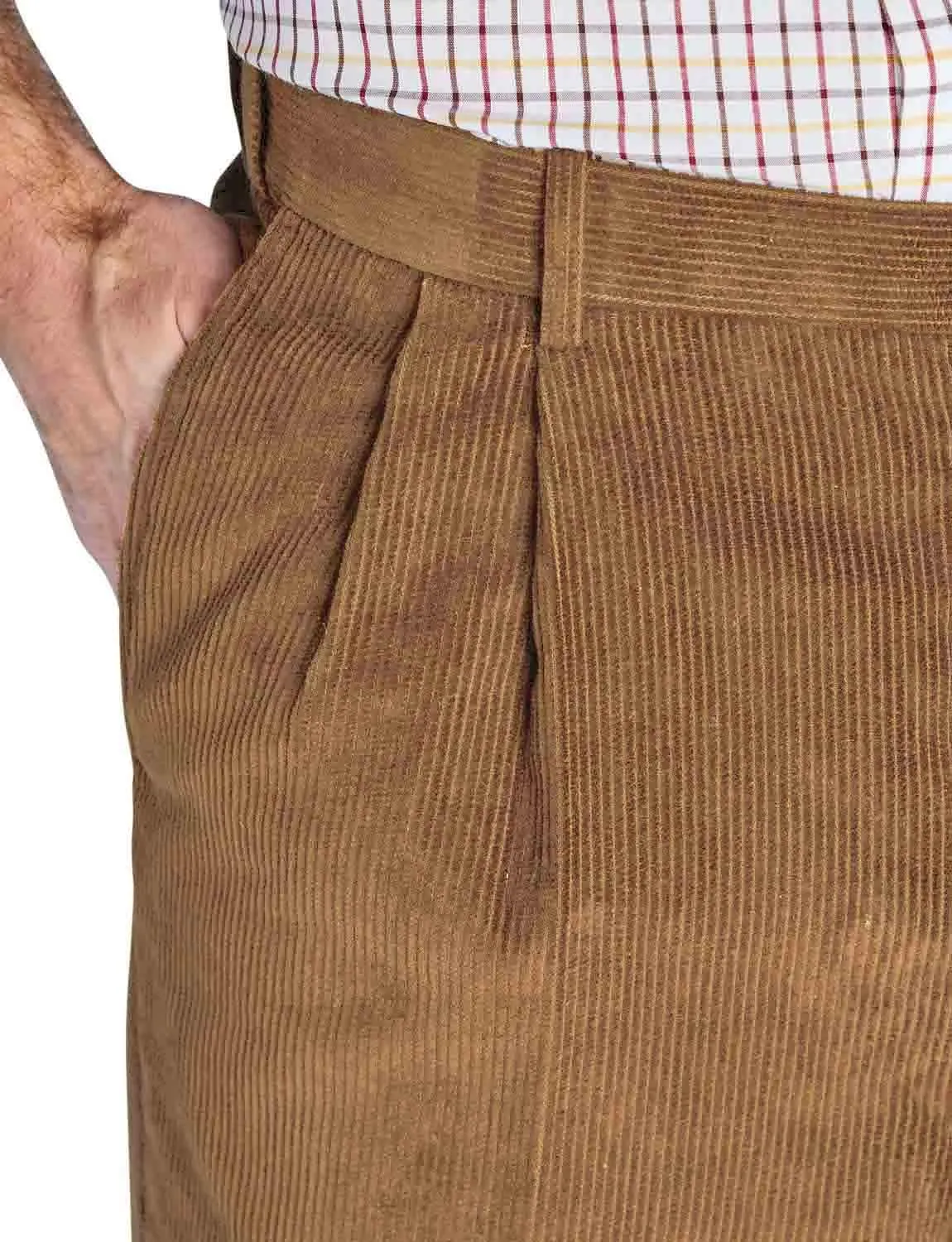 Men's HIGH-Rise Pants Luxury Cotton Corduroy Trousers