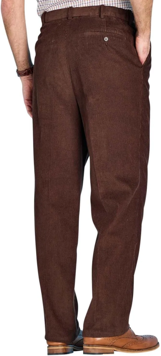 Men's HIGH-Rise Pants Luxury Cotton Corduroy Trousers