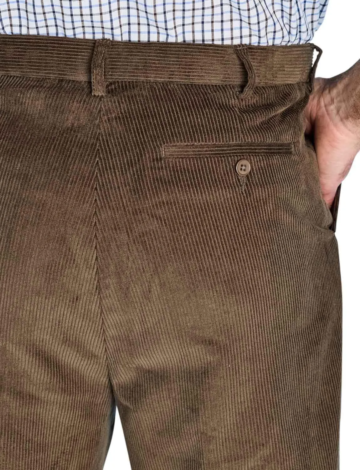 Men's HIGH-Rise Pants Luxury Cotton Corduroy Trousers