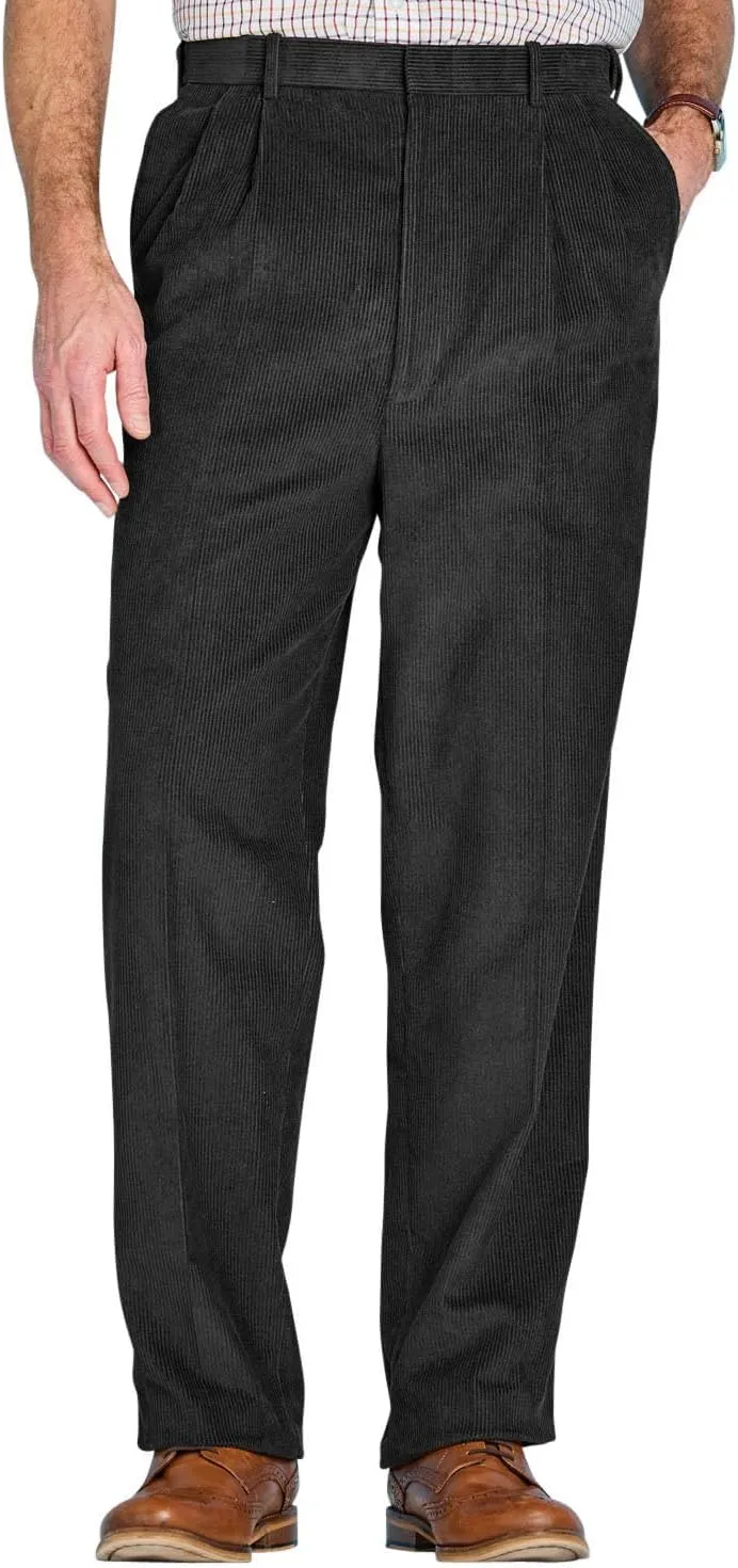 Men's HIGH-Rise Pants Luxury Cotton Corduroy Trousers