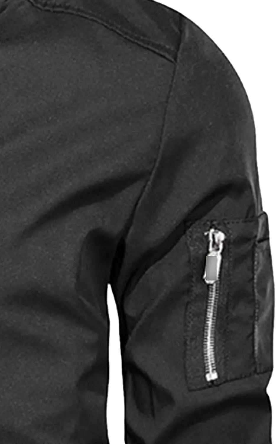 Men's Lightweight Baseball Bomber Jacket Full Zip Stand Collar Varsity Jackets Windproof Outdoor Windbreaker
