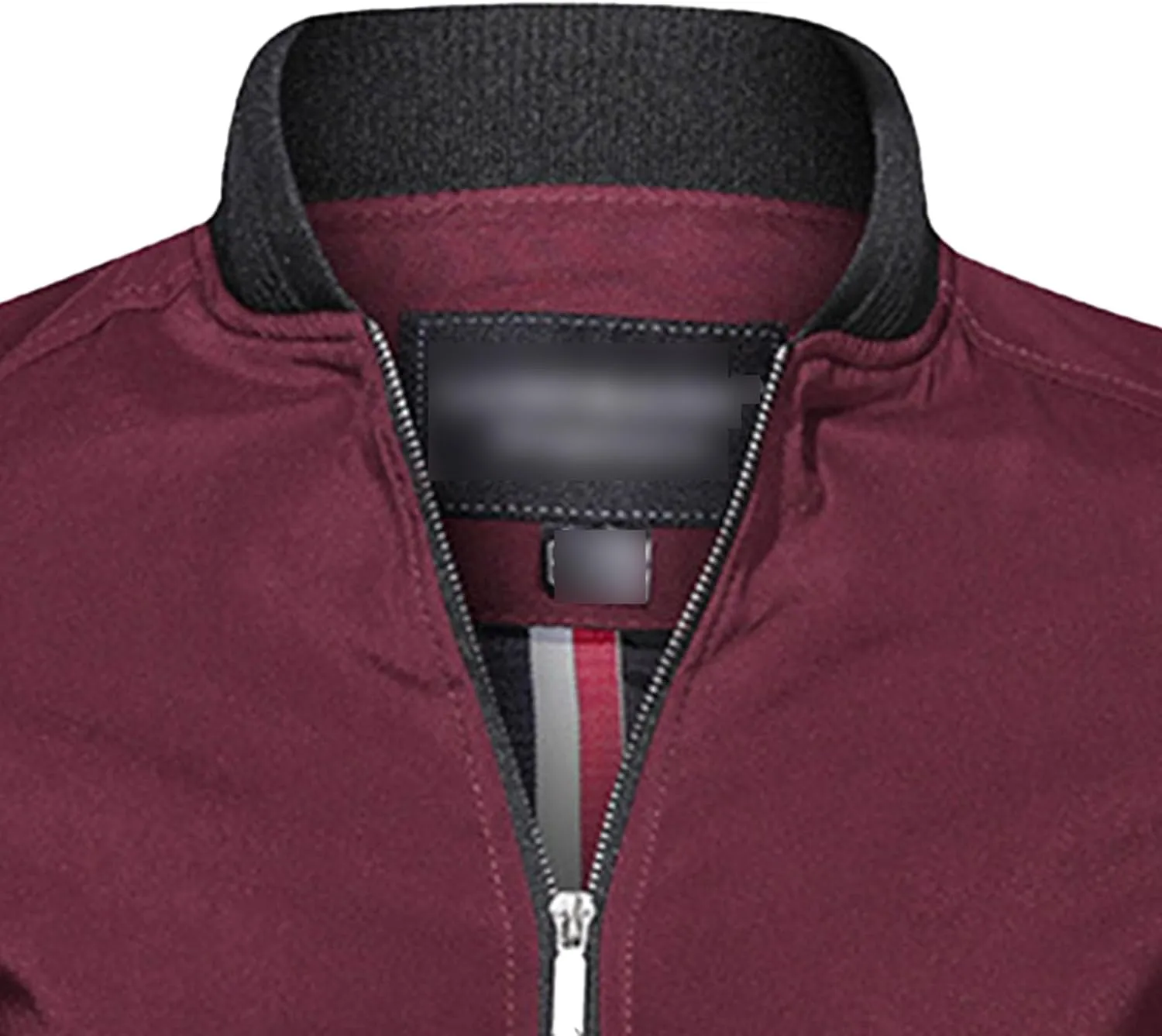 Men's Lightweight Baseball Bomber Jacket Full Zip Stand Collar Varsity Jackets Windproof Outdoor Windbreaker