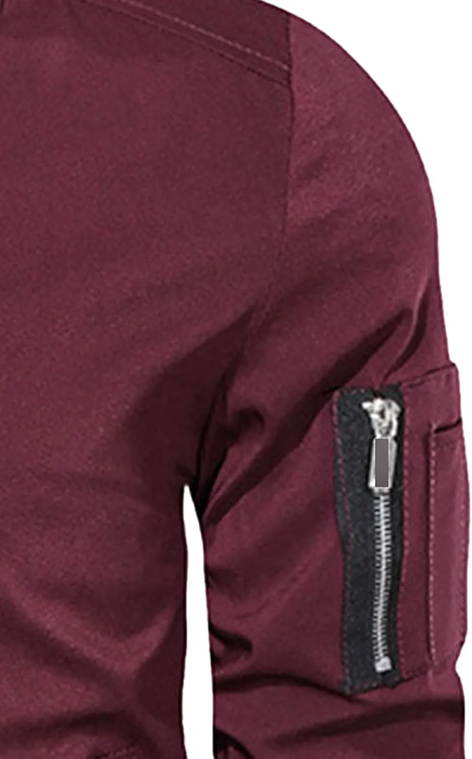 Men's Lightweight Baseball Bomber Jacket Full Zip Stand Collar Varsity Jackets Windproof Outdoor Windbreaker