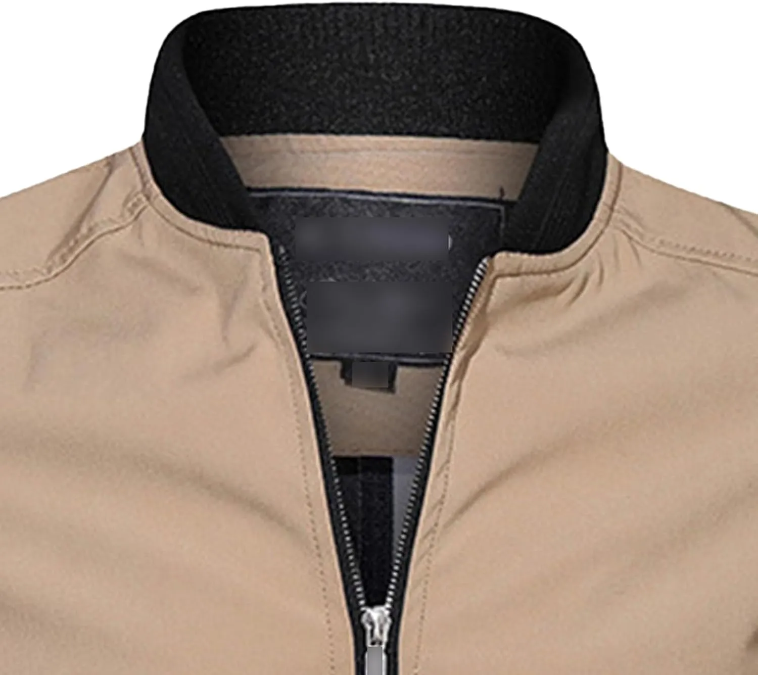 Men's Lightweight Baseball Bomber Jacket Full Zip Stand Collar Varsity Jackets Windproof Outdoor Windbreaker