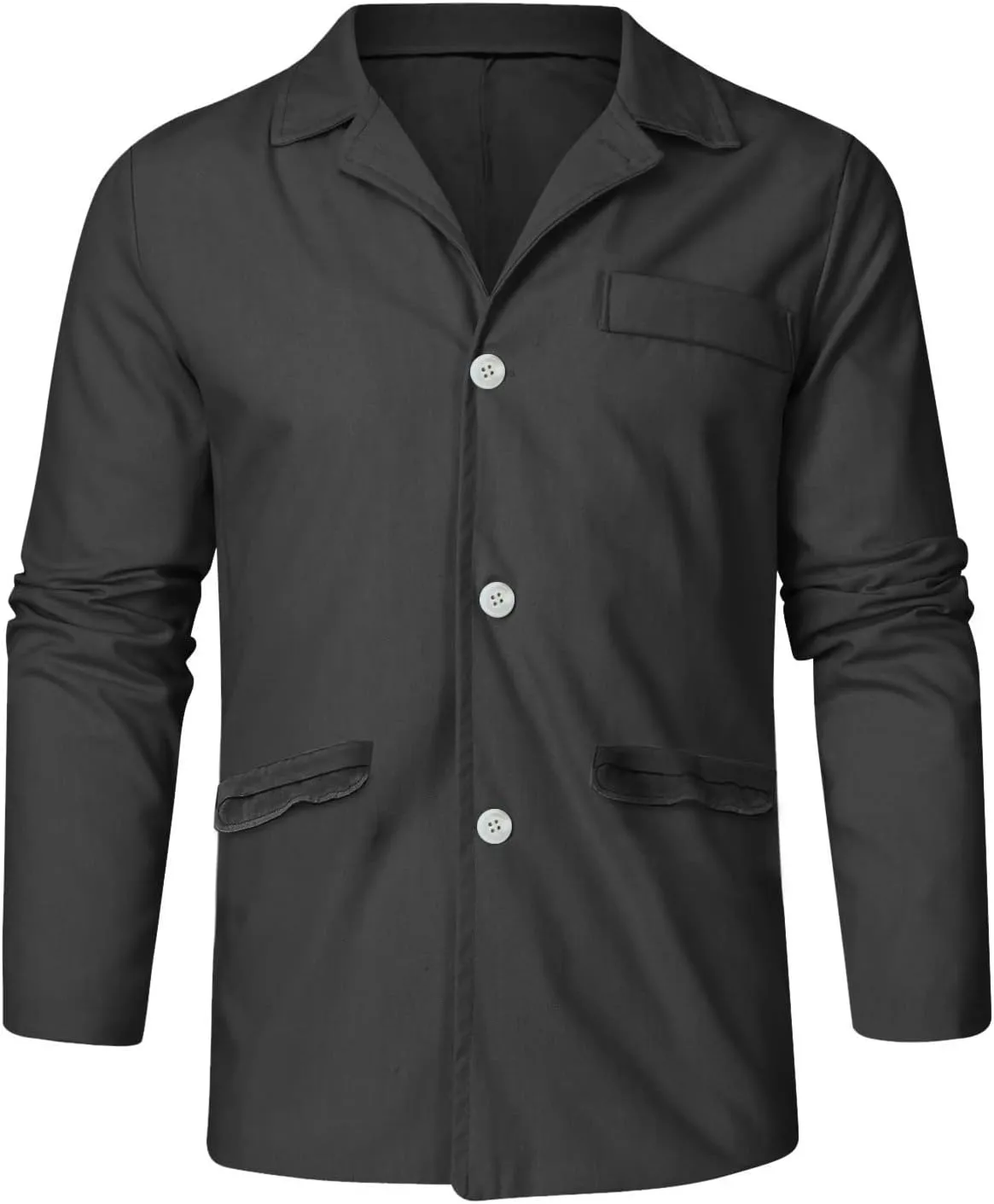 Men's Long Sleeve Classic Woven Shirt Pocket Long Sleeve Shirt Top Mens Shirts Long Sleeve T Shirt Tee Shirts