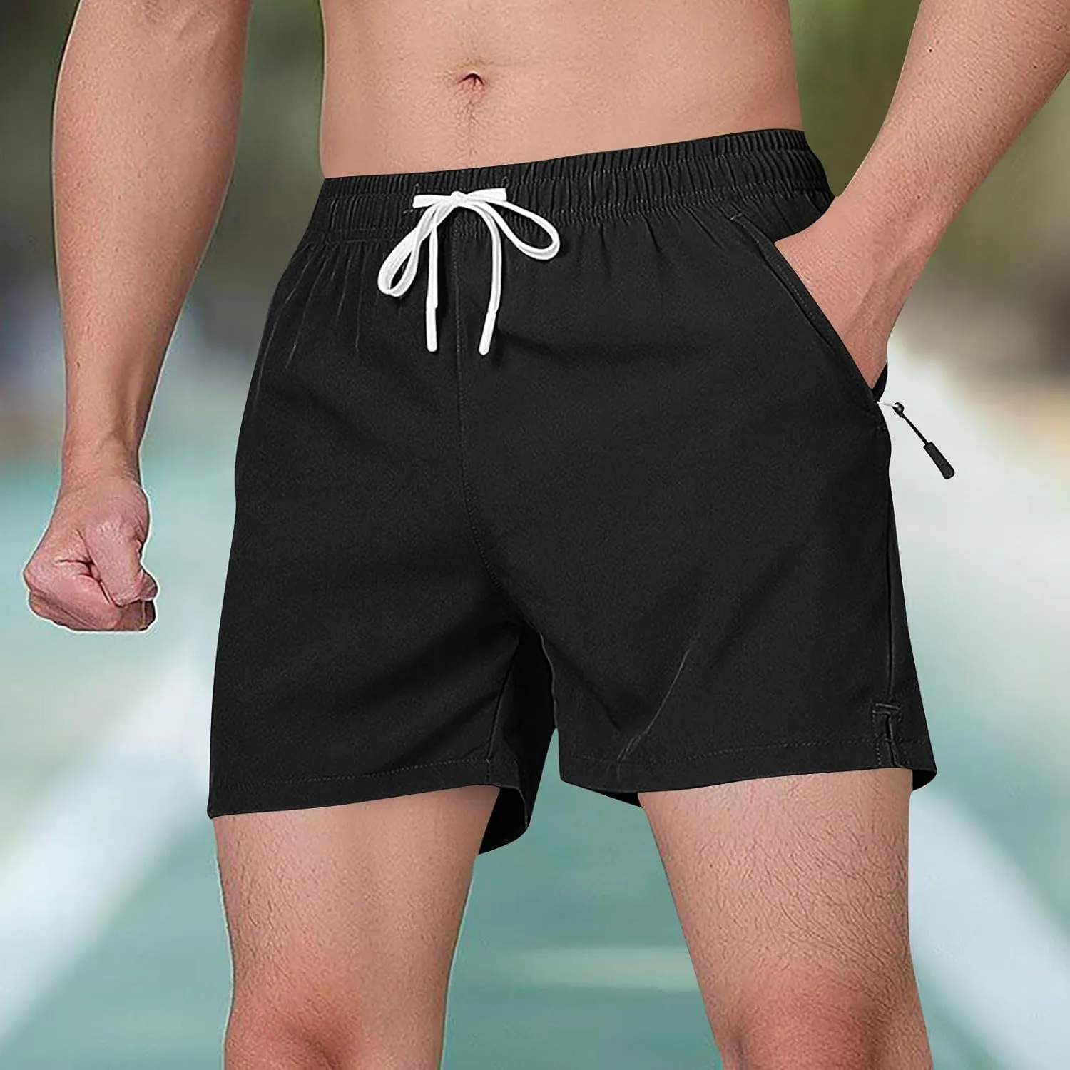 Mens Performance Shorts Quick Dry Drawstring Shorts for Sports Running or Training(Available in Plus Size)