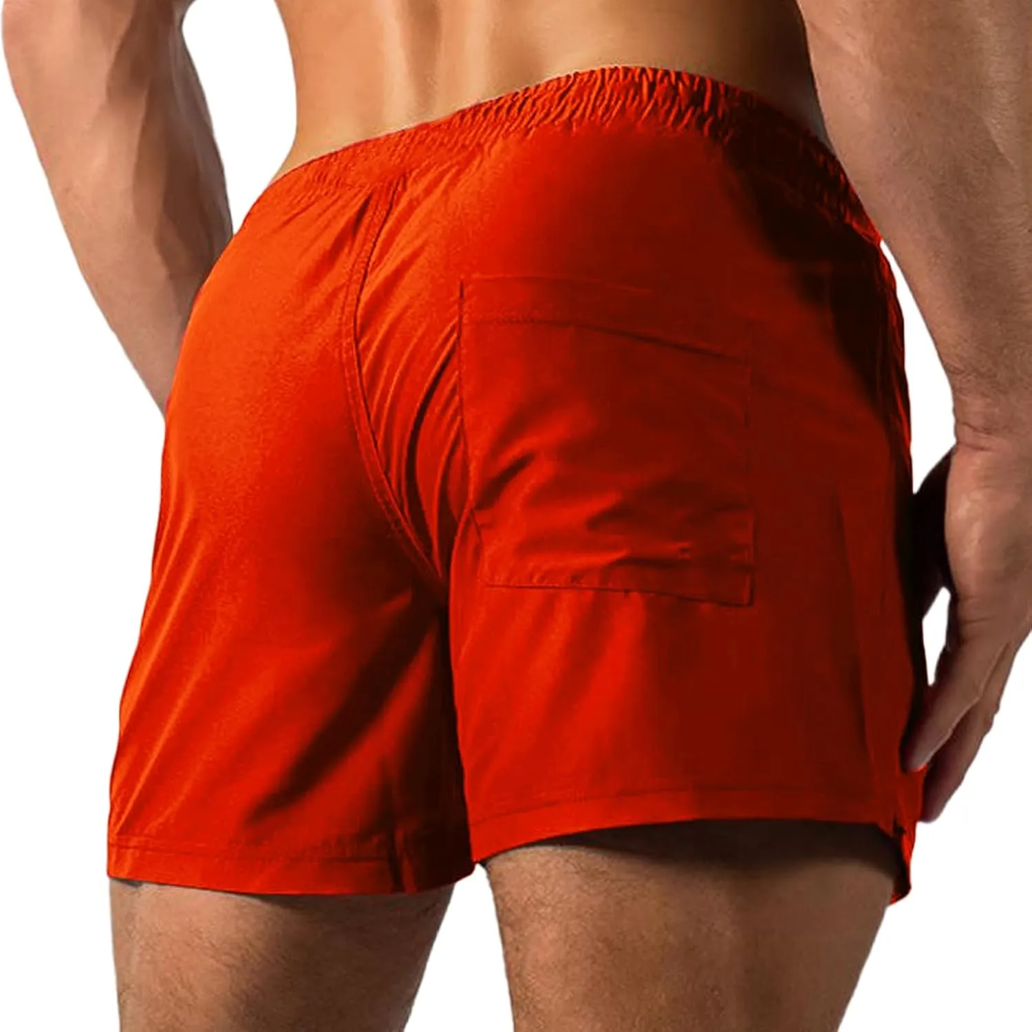 Mens Running Shorts 5 Inch Lightweight Drawstring Waist Athletic Shorts Summer Quick Dry Split Gym Workout Shorts