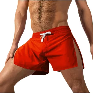 Mens Running Shorts 5 Inch Lightweight Drawstring Waist Athletic Shorts Summer Quick Dry Split Gym Workout Shorts