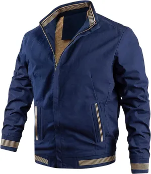 Mens Sherpa Lined Jacket Outdoor Recreation Work Cargo Coats Winter Stand Collar Bomber Jacket Full-Zip Outerwear