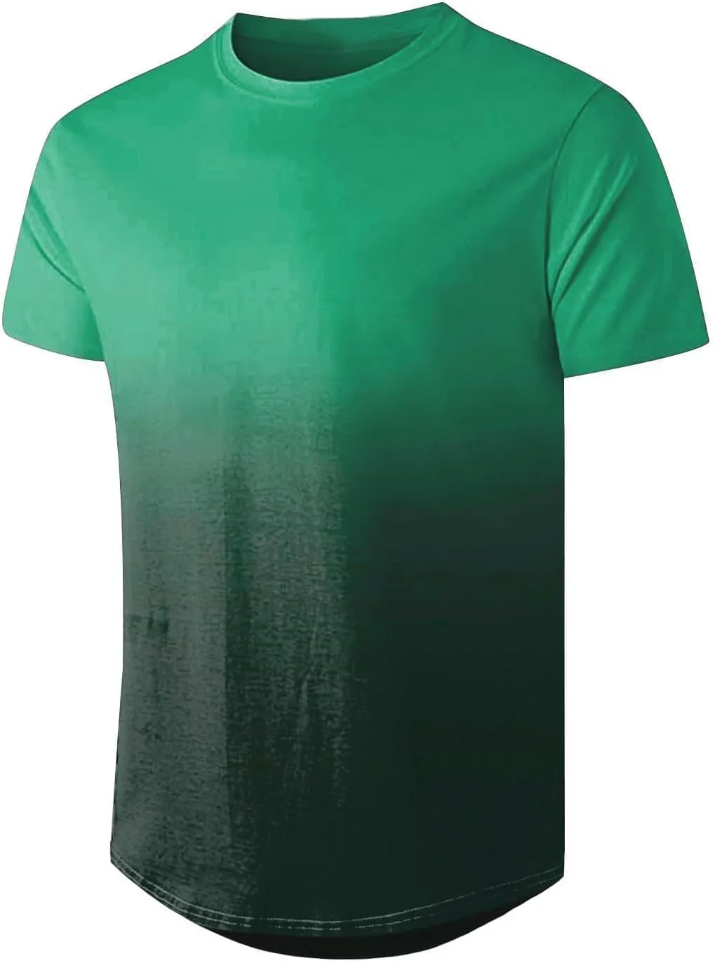 Mens Shirts Crewneck Short Sleeve Summer Beach Shirt Causal Stylish Gradient Graphic Tee Shirts Fashion Clothes