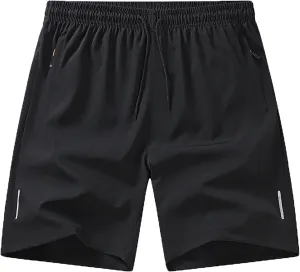 Men's Shorts Casual Straight Leg Casual Loose Fit Outdoor Lightweight Shorts Relaxed Beach Summer Zipper High Waisted Shorts