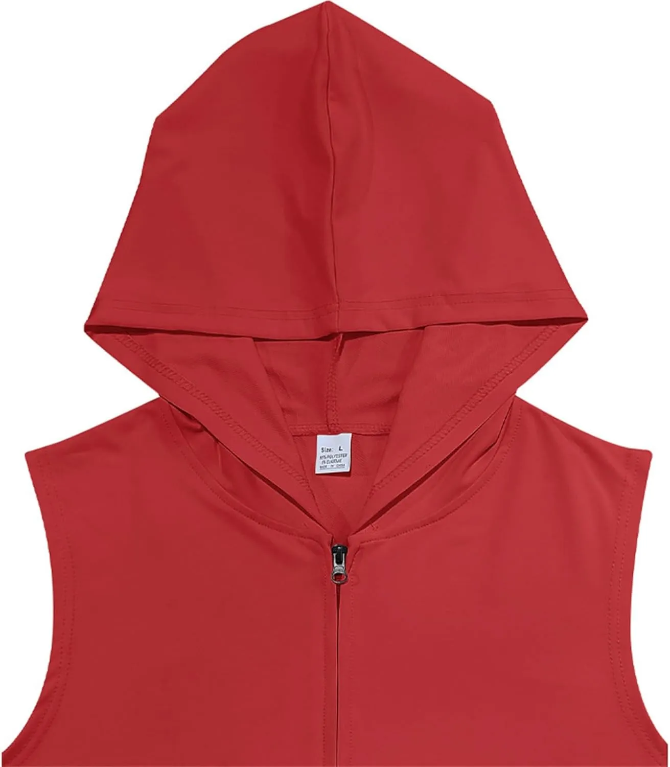 Men's Sleeveless Hooded Tank Tops Athletic Gym Workout Full Zip Vest Shirts Lightweight Dry fit Muscle Cut Off T-Shirt