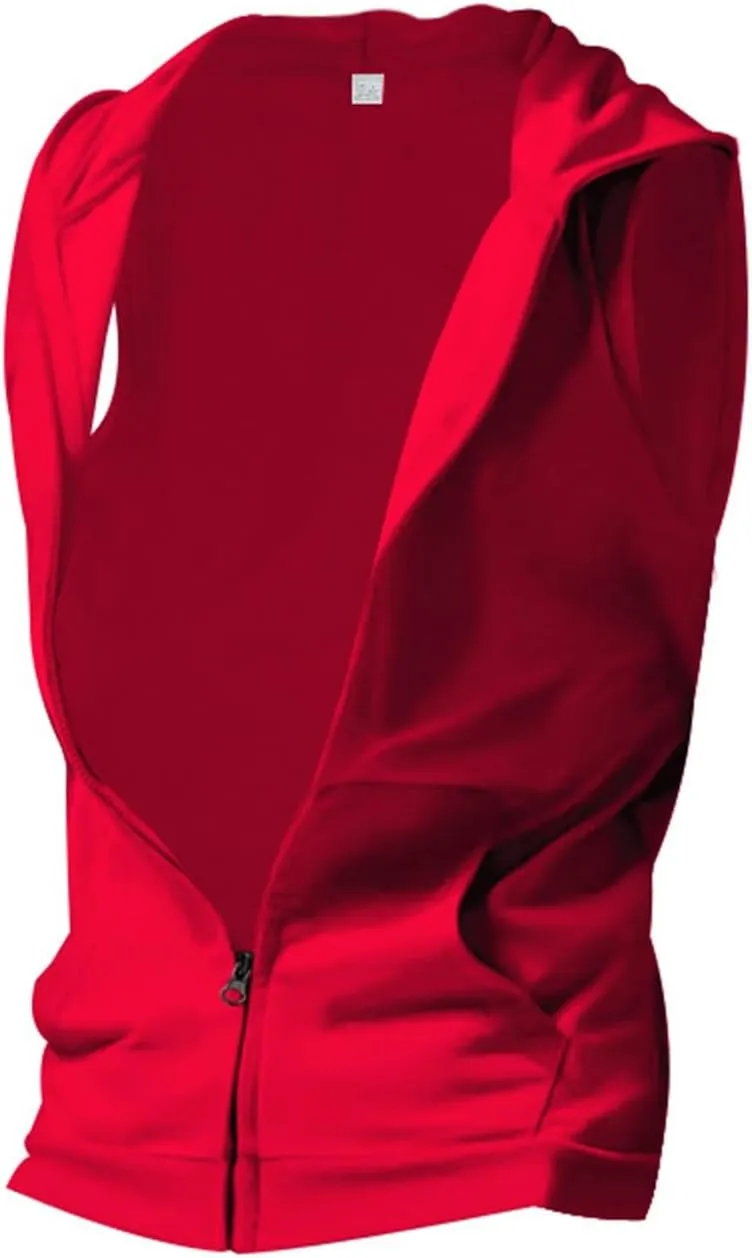 Men's Sleeveless Hooded Tank Tops Athletic Gym Workout Full Zip Vest Shirts Lightweight Dry fit Muscle Cut Off T-Shirt