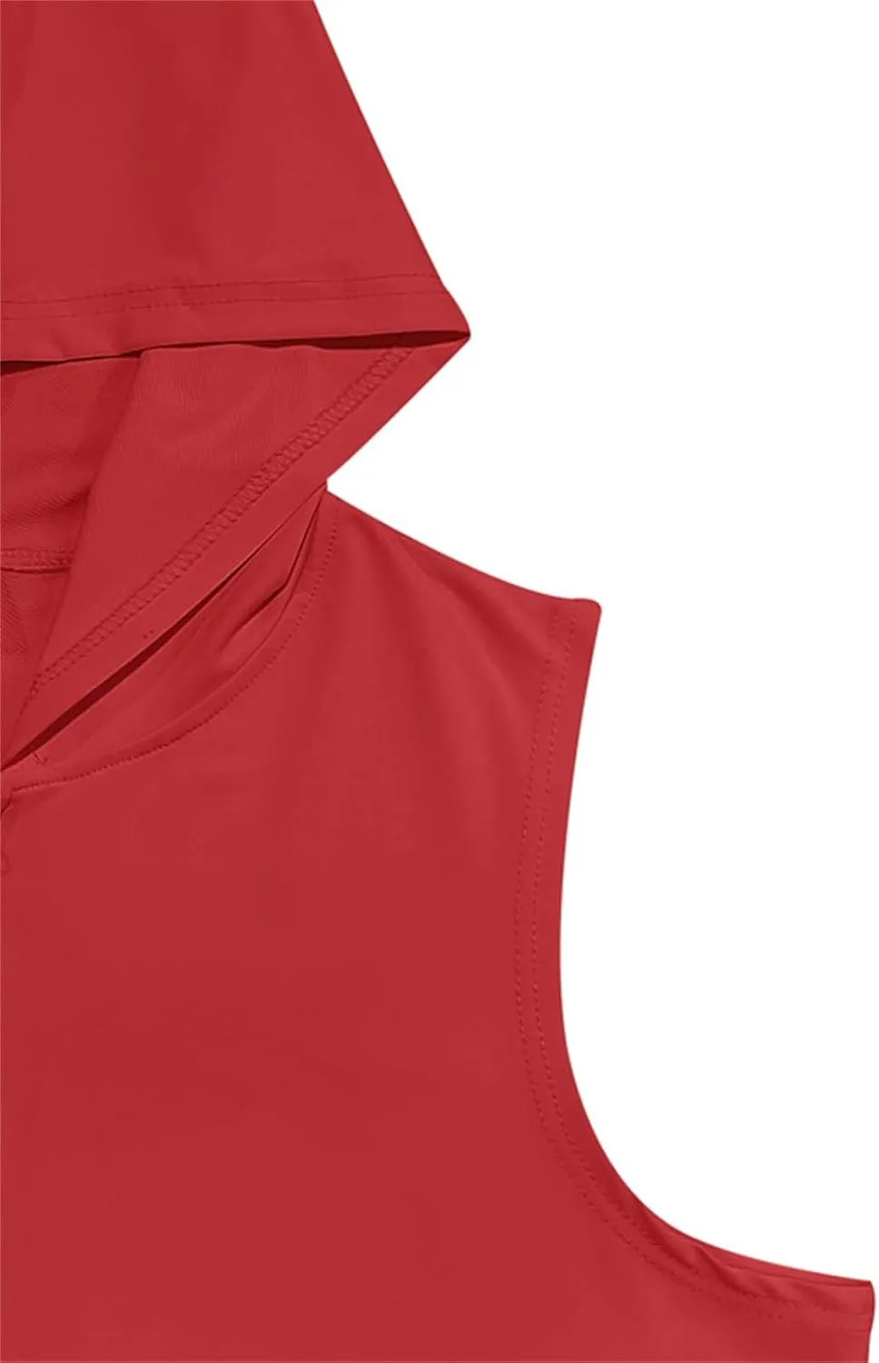 Men's Sleeveless Hooded Tank Tops Athletic Gym Workout Full Zip Vest Shirts Lightweight Dry fit Muscle Cut Off T-Shirt