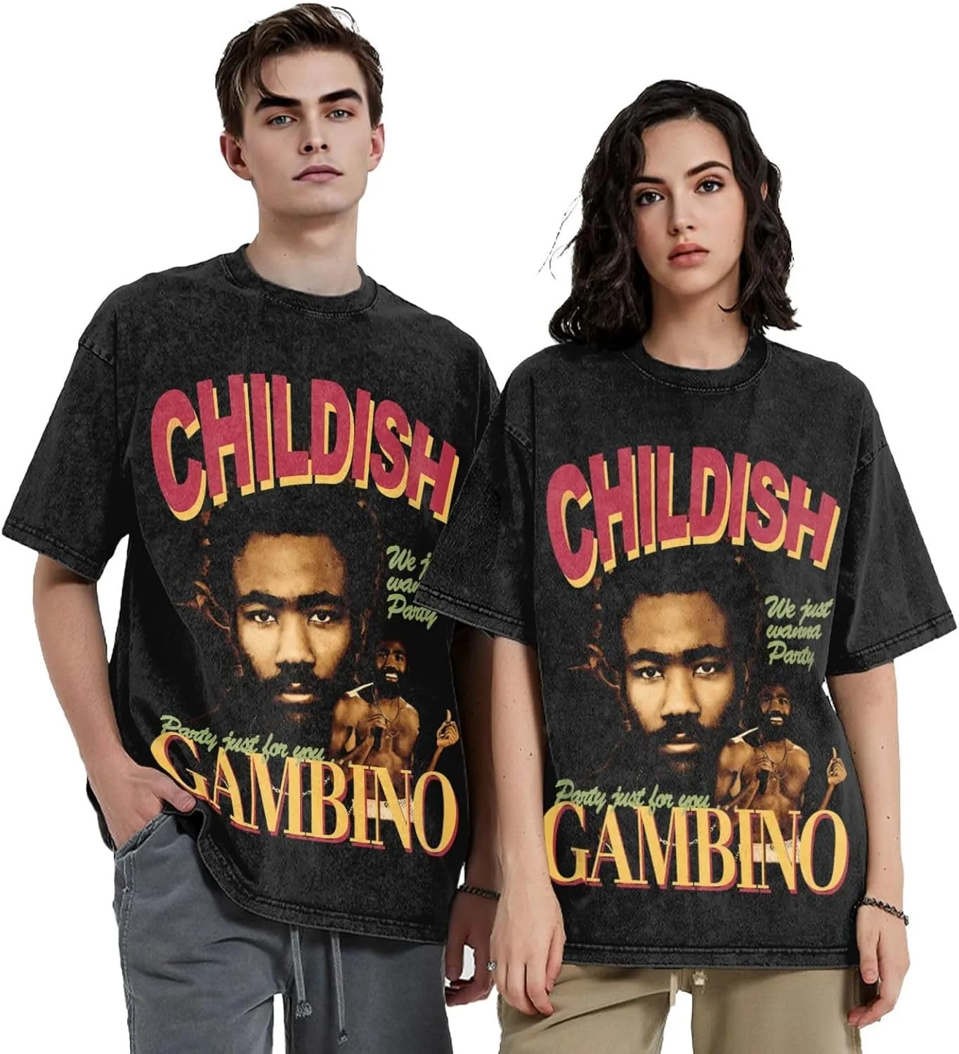 Men's Streetwear Oversized Funny T-Shirts Short-Sleeve Unisex Teens Cotton Shirt