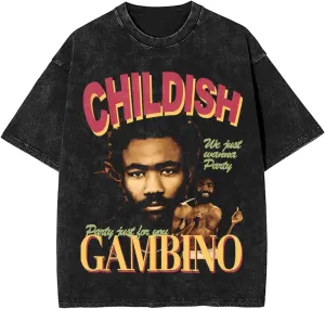 Men's Streetwear Oversized Funny T-Shirts Short-Sleeve Unisex Teens Cotton Shirt