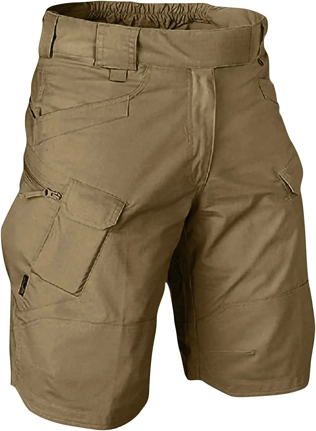 Men's Stretch Cargo Casual Elastic Waist Drawstring Lightweight Shorts Relaxed Summer Short with Multi Pockets