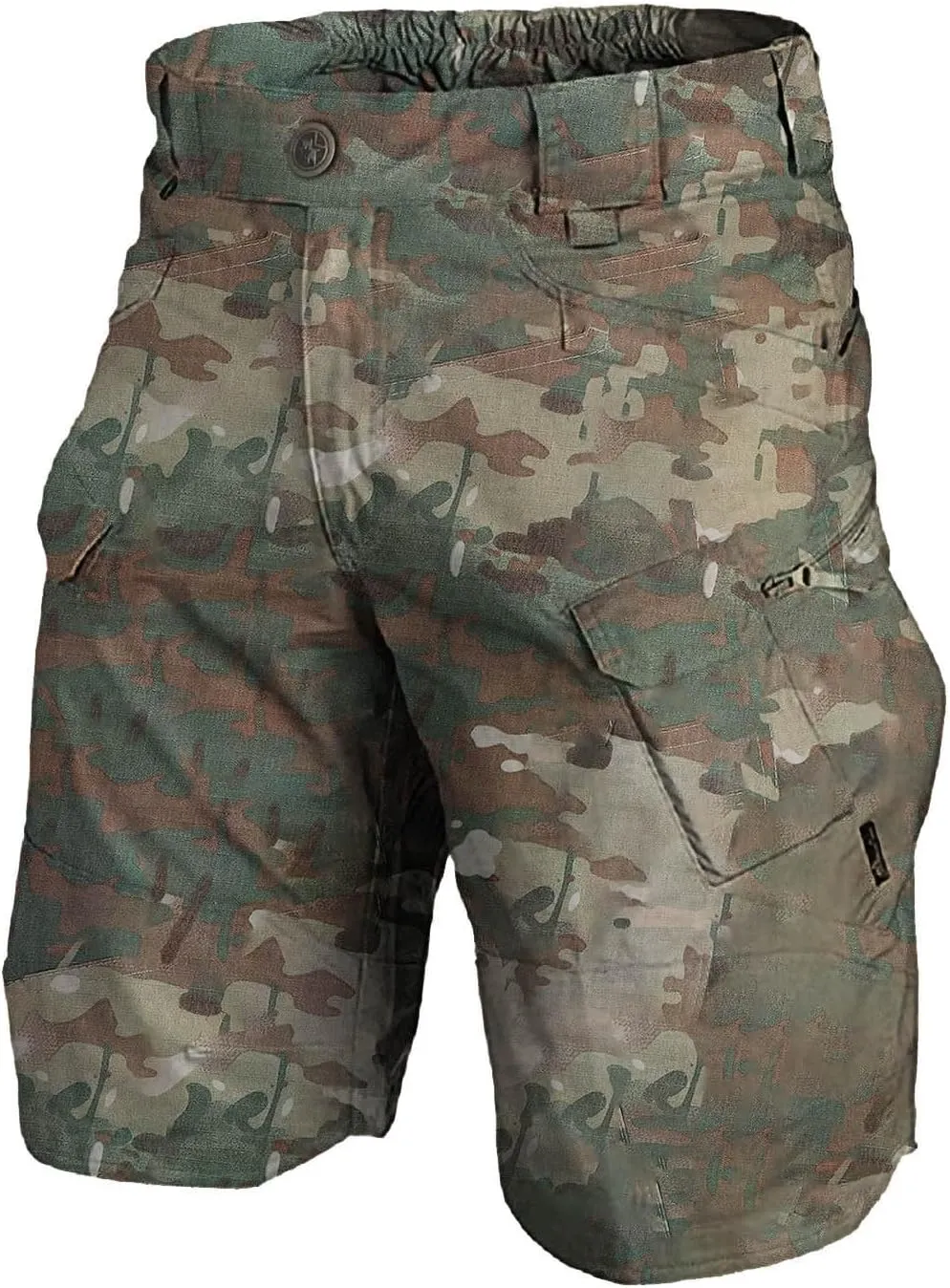 Men's Stretch Cargo Casual Elastic Waist Drawstring Lightweight Shorts Relaxed Summer Short with Multi Pockets