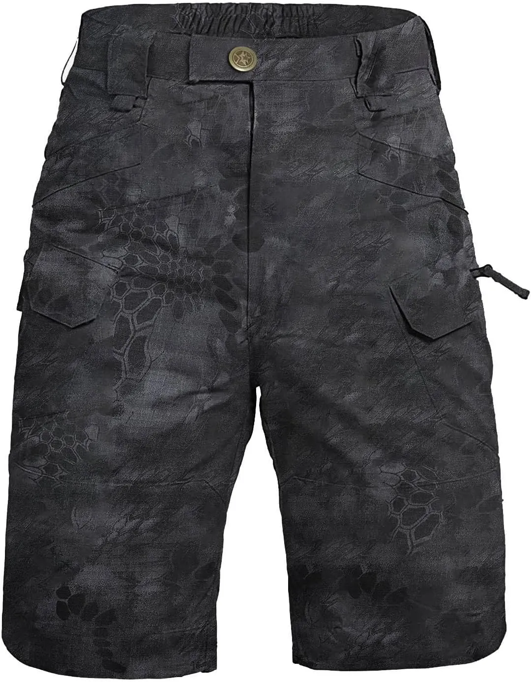 Men's Stretch Cargo Casual Elastic Waist Drawstring Lightweight Shorts Relaxed Summer Short with Multi Pockets