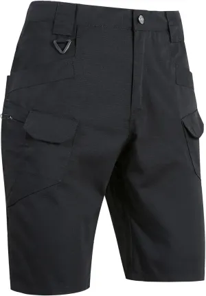 Men's Stretch Cargo Casual Elastic Waist Drawstring Lightweight Shorts Relaxed Summer Short with Multi Pockets