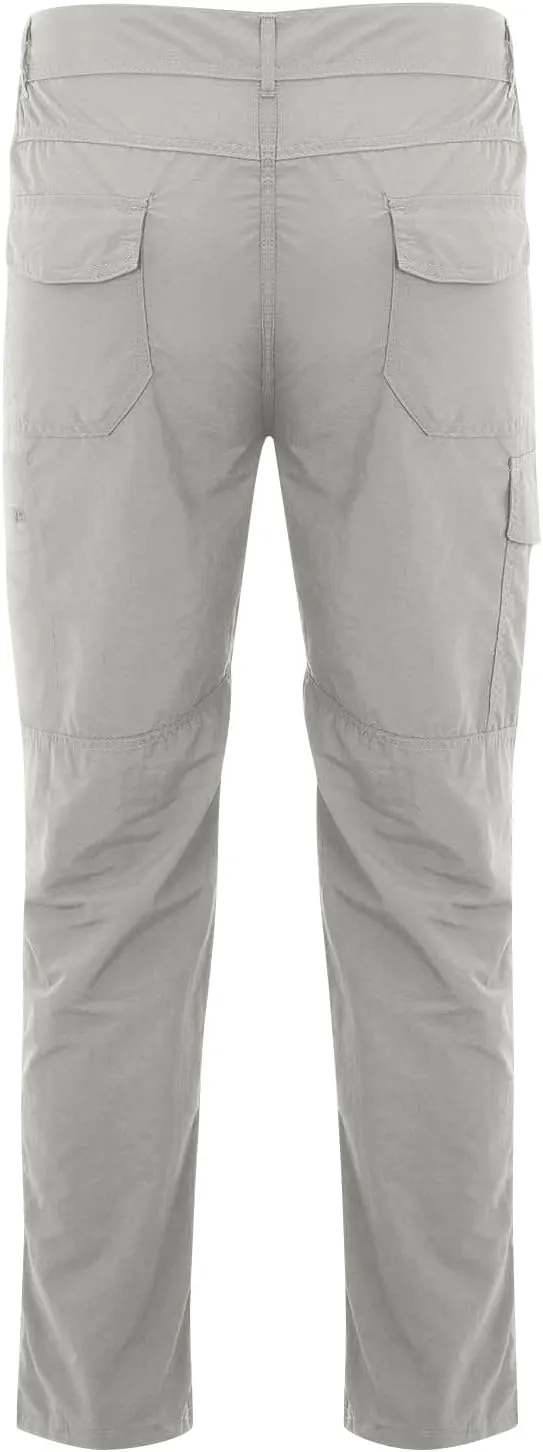 Mens Stretch Work Pants Quick-Dry Flexcamo Resistant Hiking Pants Lightweight Hunting Multi-Pocket Cargo Pants