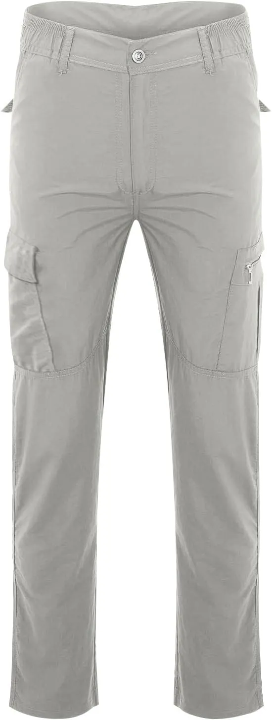 Mens Stretch Work Pants Quick-Dry Flexcamo Resistant Hiking Pants Lightweight Hunting Multi-Pocket Cargo Pants