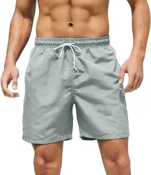 Men's Sweat Shorts Athletic Shorts 7 Inch Workout Gym Running Elastic Waist Drawstring Quick Dry Beach Shorts