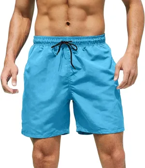 Men's Sweat Shorts Athletic Shorts 7 Inch Workout Gym Running Elastic Waist Drawstring Quick Dry Beach Shorts