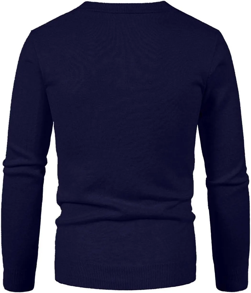 Men's V Neck Cardigan Sweater Casual Slim Fit Basic Designed Long Sleeve Button Down Cardigans Lightweight Soft Knit Outwear