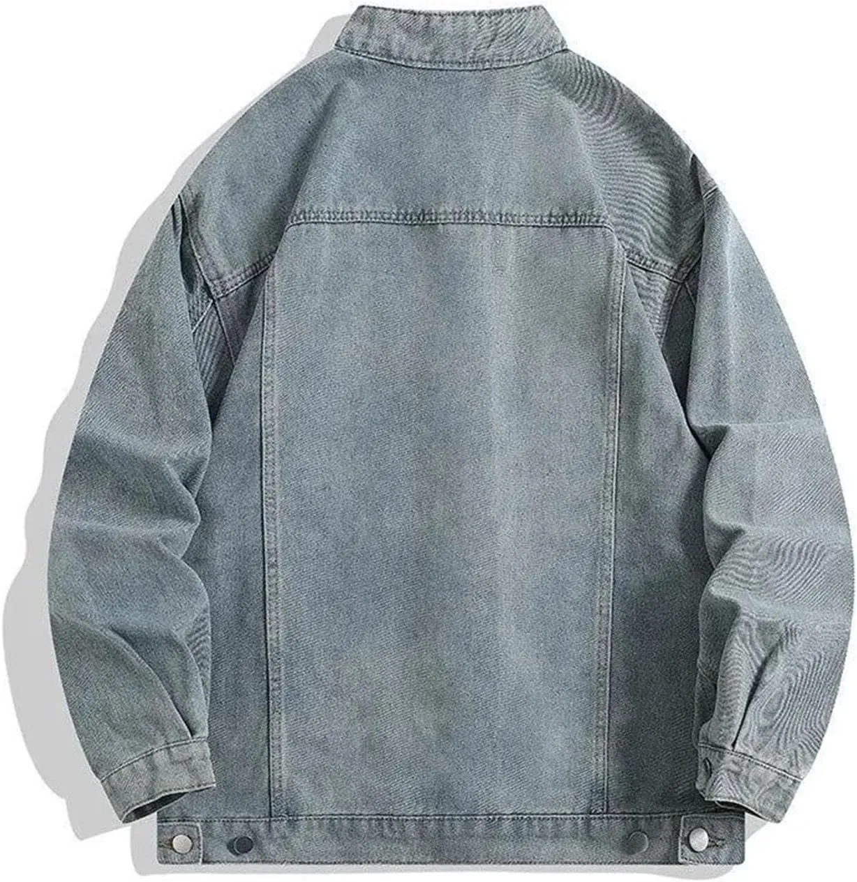 Men's Vintage Chinese Denim Jacket Men Loose Casual Jean Coat Outerwear Lightweight Sport Coats