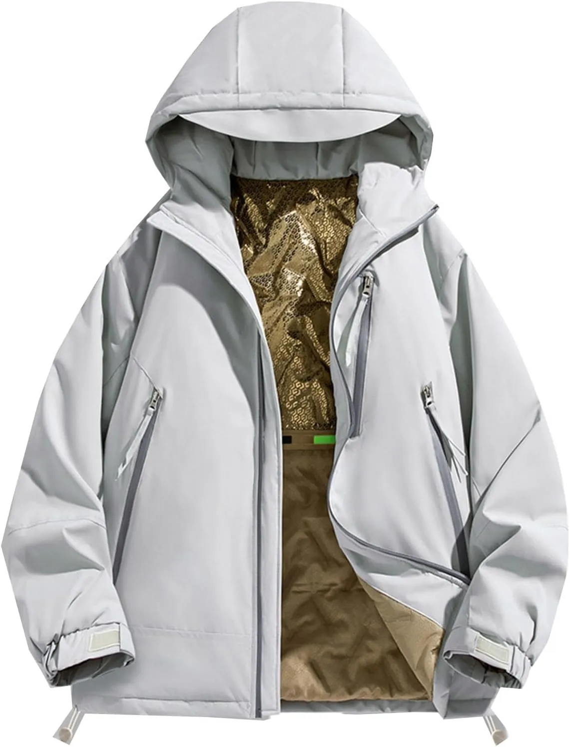 Men's Winter Hooded Puffer Jacket Thicken Warm Down Coats Outdoor Windproof Outerwear