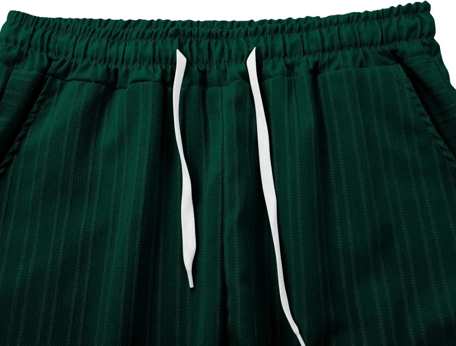 Mens Workout Shorts Elastic Waist Comfy Cargo Short Pants with Multiple Pockets Drawstring Flowy Casual Shorts