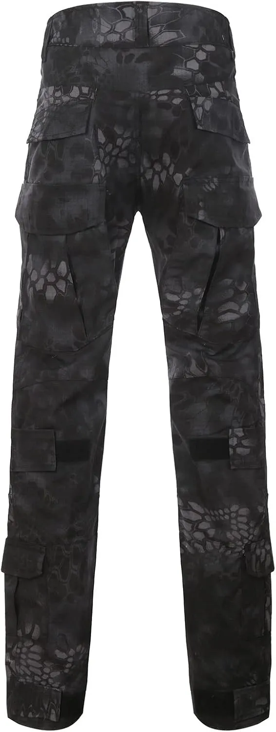 Muscularfit Cargo Pants for Men Big and Tall Camouflage Multi Pockets Cotton Tooling Trousers Outdoor Tactical Sweatpants