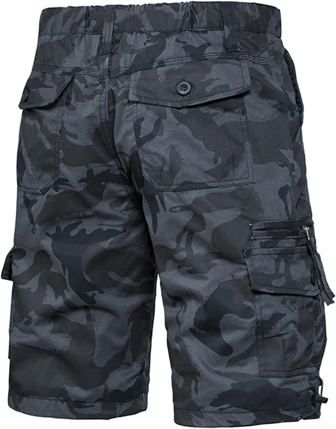 Muscularfit Mens 7 Inch Shorts Multi Pocket Camouflage Cargo Shorts Casual Elastic Waist Tooling Shorts Outdoor Athletic Pant