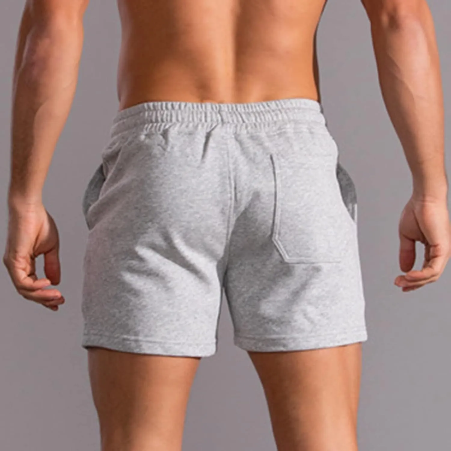 Muscularfit Mens Sweat Shorts Outdoor Sport Gym Athletic Shorts Comfortable Drawstring Fitness Sport Shorts with Pockets