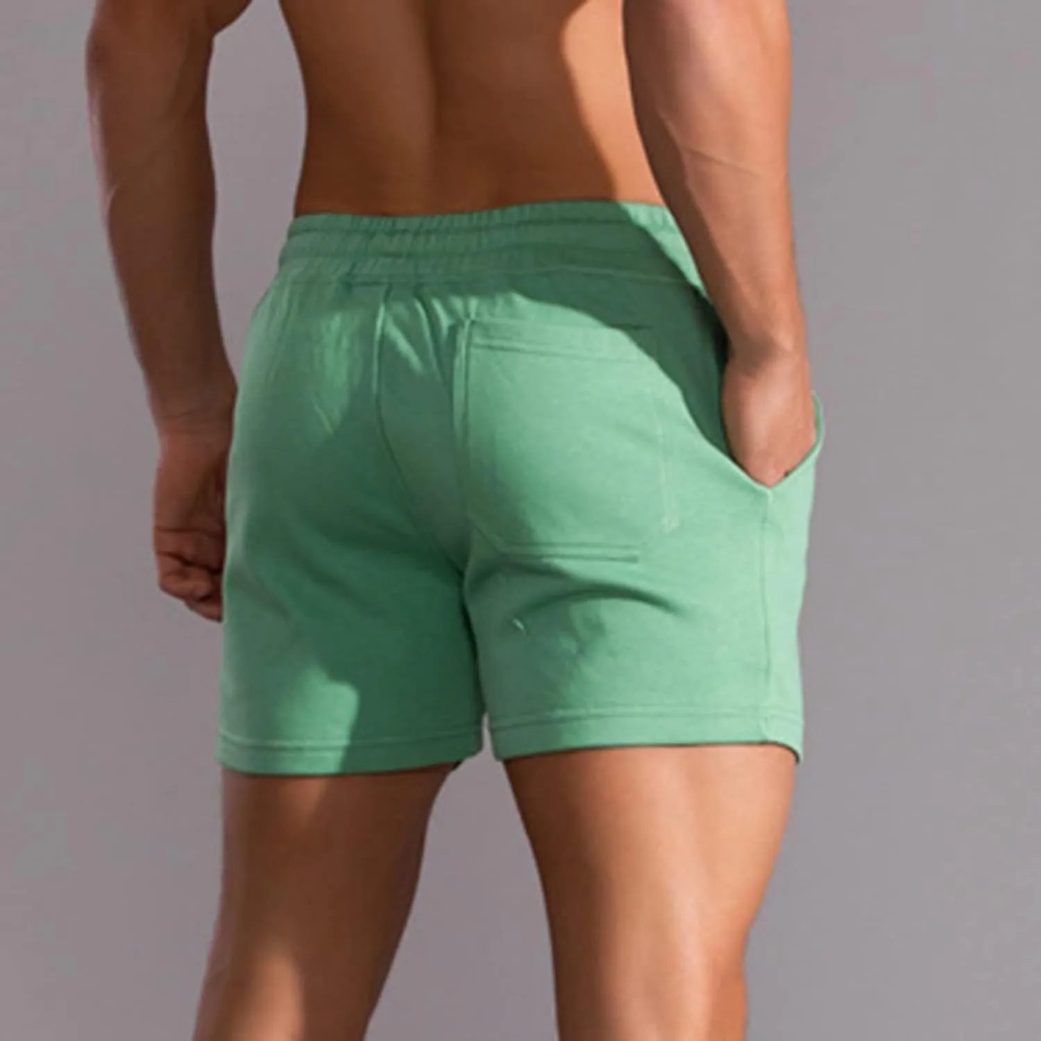 Muscularfit Mens Sweat Shorts Outdoor Sport Gym Athletic Shorts Comfortable Drawstring Fitness Sport Shorts with Pockets