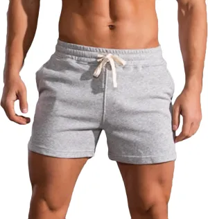 Muscularfit Mens Sweat Shorts Outdoor Sport Gym Athletic Shorts Comfortable Drawstring Fitness Sport Shorts with Pockets