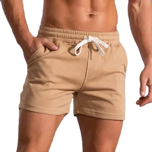 Muscularfit Mens Sweat Shorts Outdoor Sport Gym Athletic Shorts Comfortable Drawstring Fitness Sport Shorts with Pockets