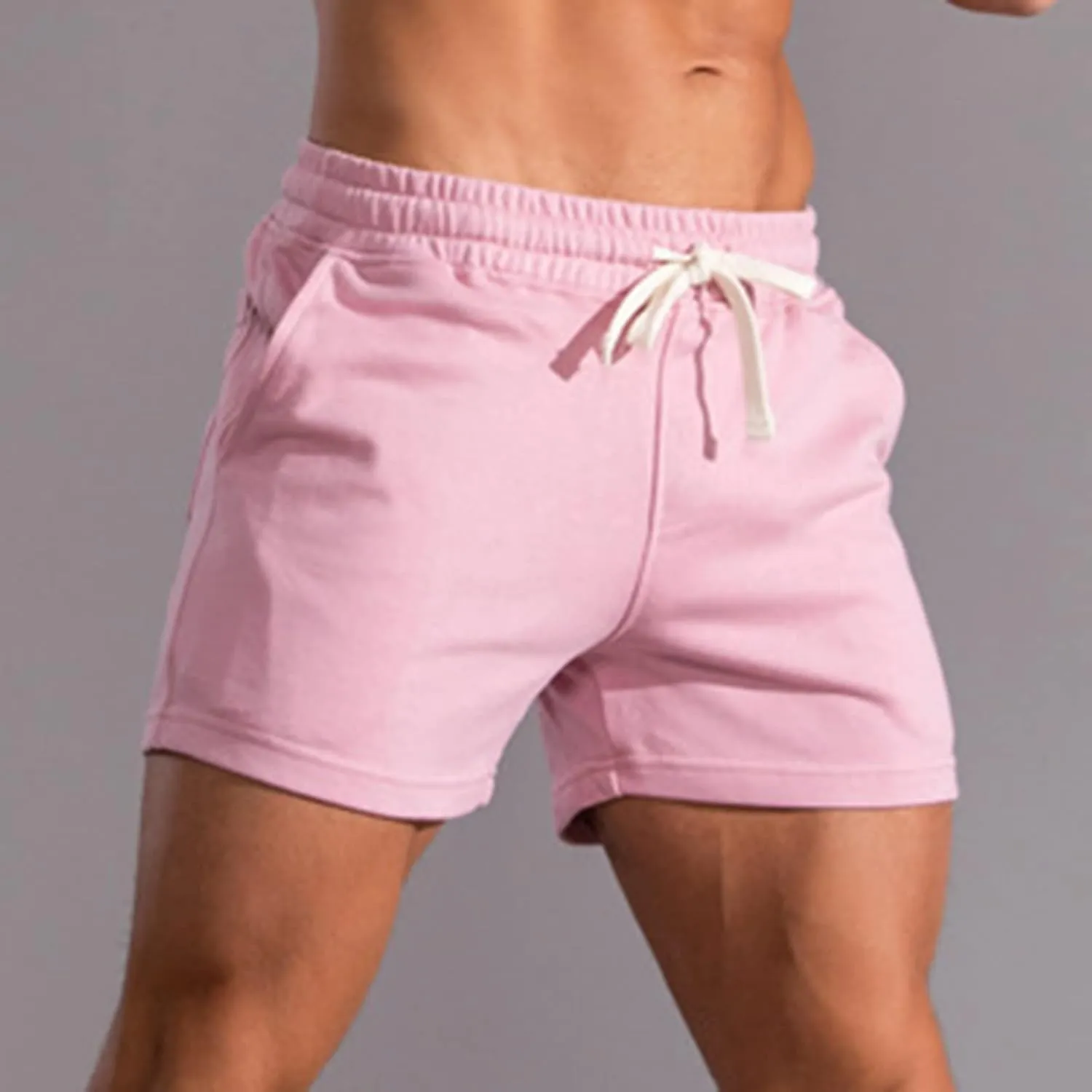 Muscularfit Mens Sweat Shorts Outdoor Sport Gym Athletic Shorts Comfortable Drawstring Fitness Sport Shorts with Pockets
