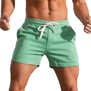Muscularfit Mens Sweat Shorts Outdoor Sport Gym Athletic Shorts Comfortable Drawstring Fitness Sport Shorts with Pockets