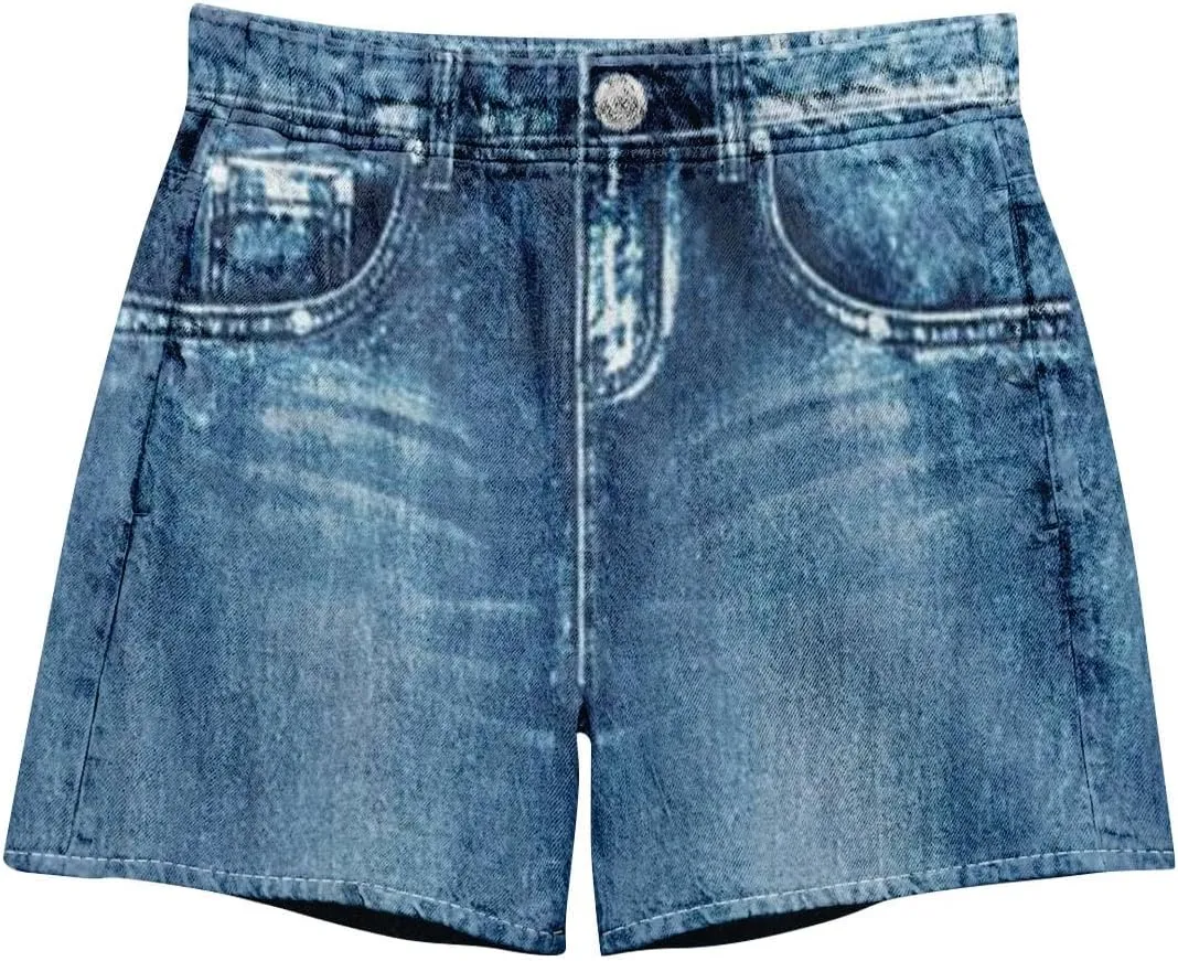 NBXNZWF Jean Shorts for Women High Waisted 2025 Summer Casual Denim Shorts Straight Leg Ripped Stretchy Jorts with Pockets