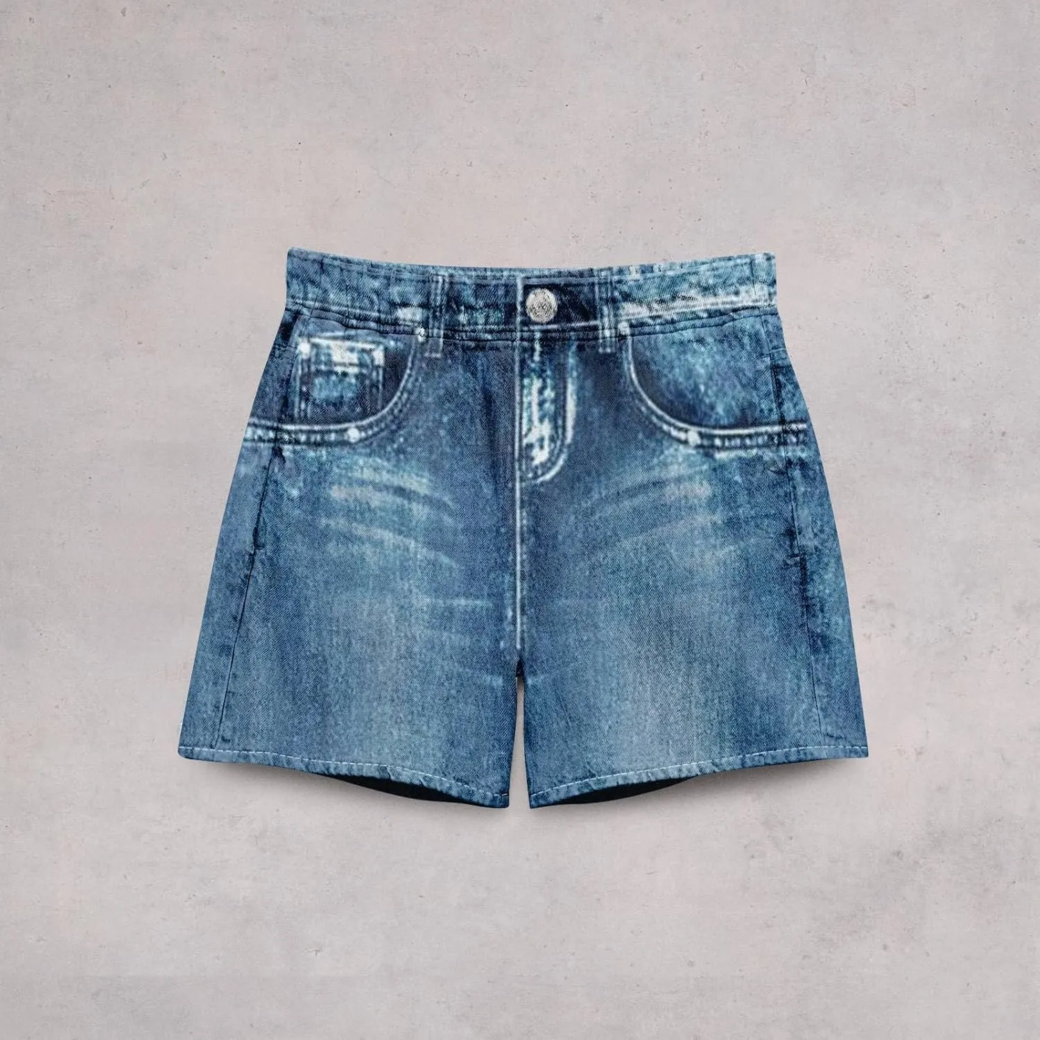 NBXNZWF Jean Shorts for Women High Waisted 2025 Summer Casual Denim Shorts Straight Leg Ripped Stretchy Jorts with Pockets