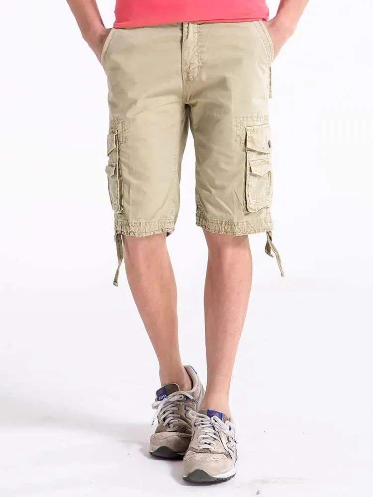 OCHENTA Men's Loose Fit Cargo Shorts with Multi Pockets
