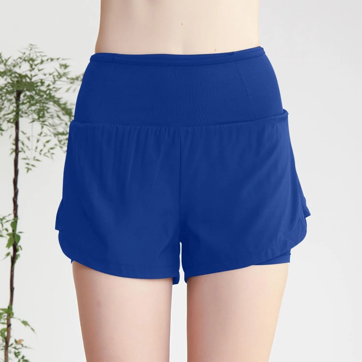 Oplxuo Womens Athletic Shorts Basic Running Shorts Lightweight Quick Dry Gym Workout Shorts