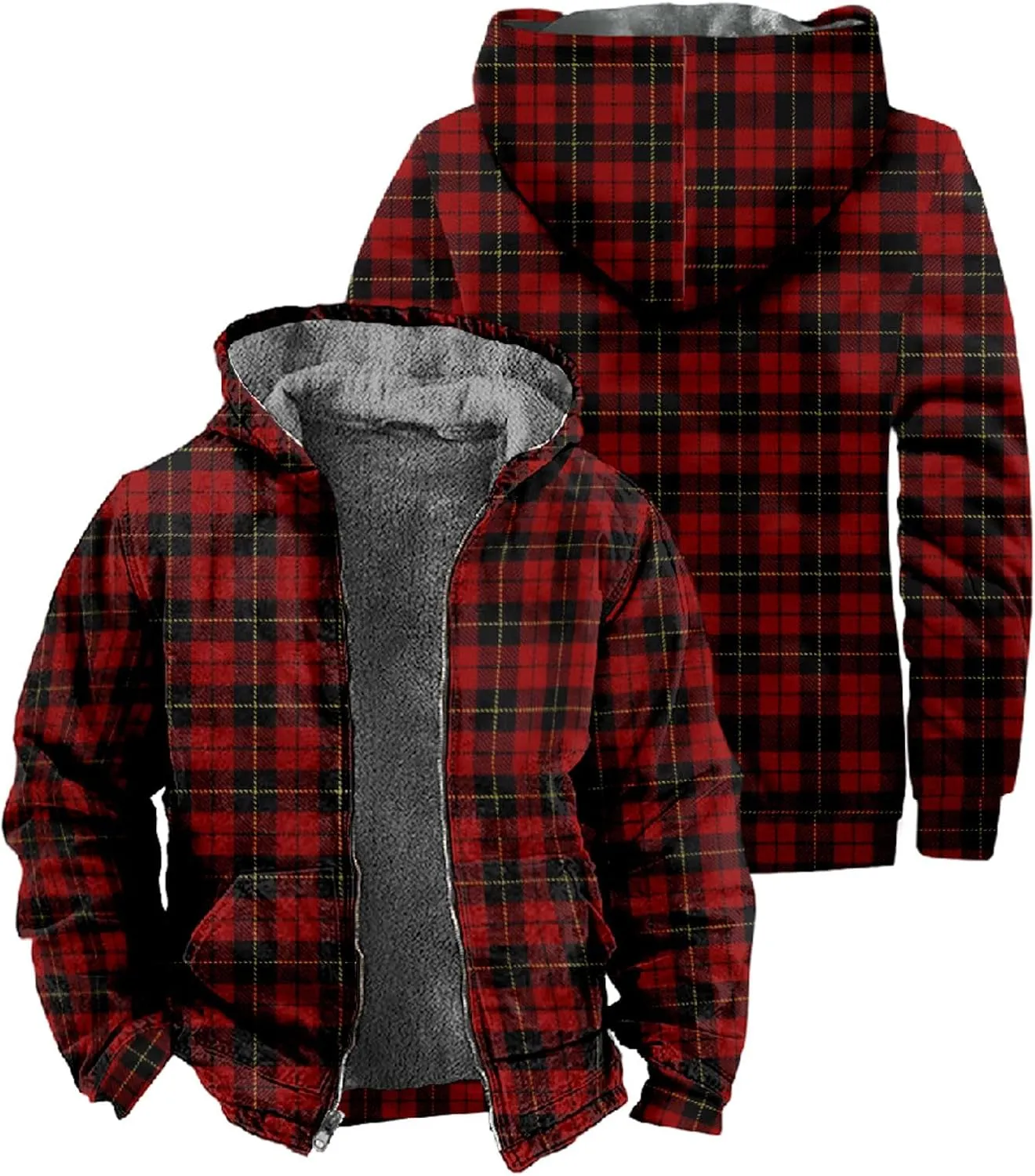 Outdoor Winter Jacket for Men Trucker Hunting Heavyweight Jackets Flannel Shirts Hiking Cycling Running Coats