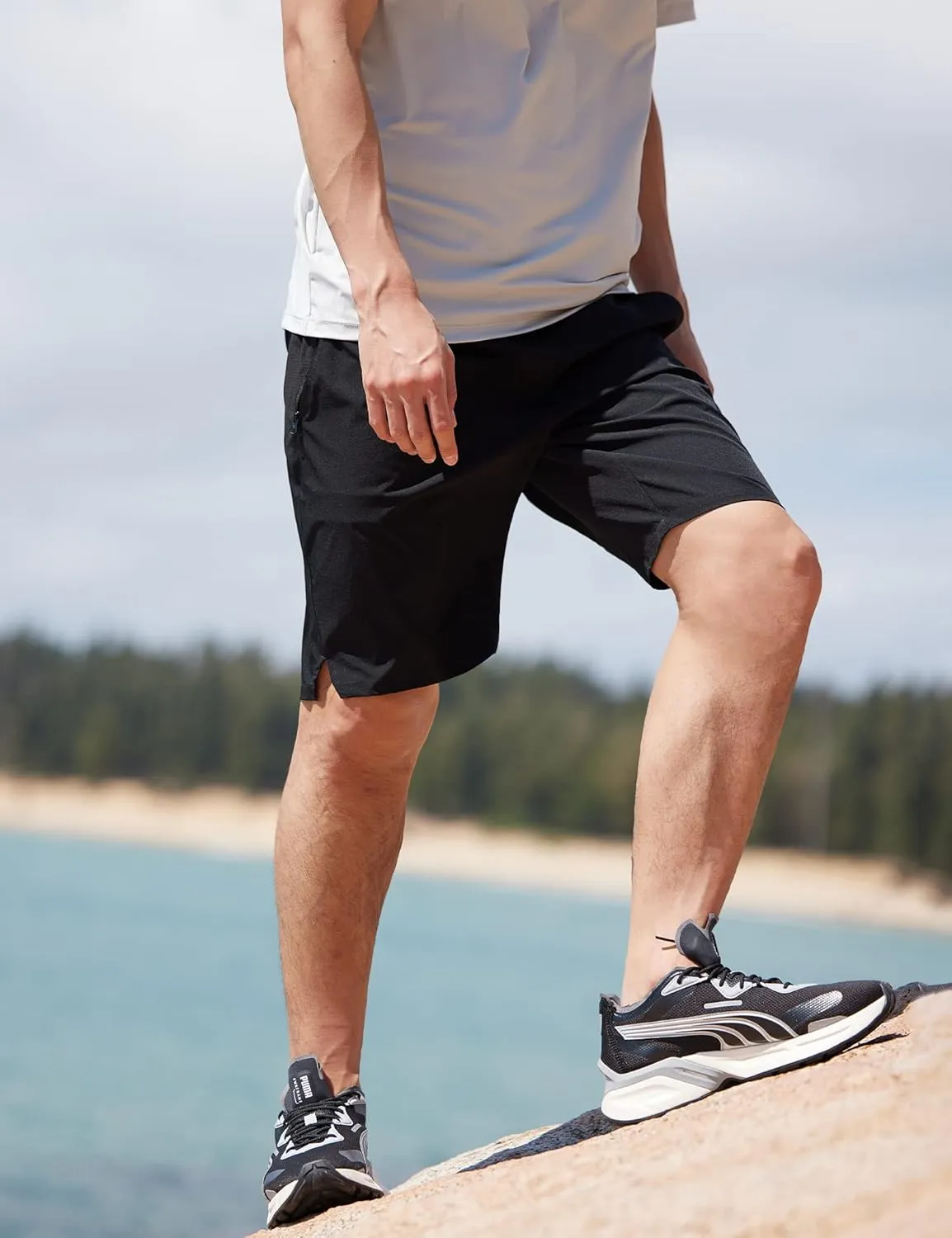 Pioneer Camp Mens Athletic Shorts 7 Inch Quick Dry Gym Workout Running Shorts Men Lightweight Sports Basketball Sweat Shorts