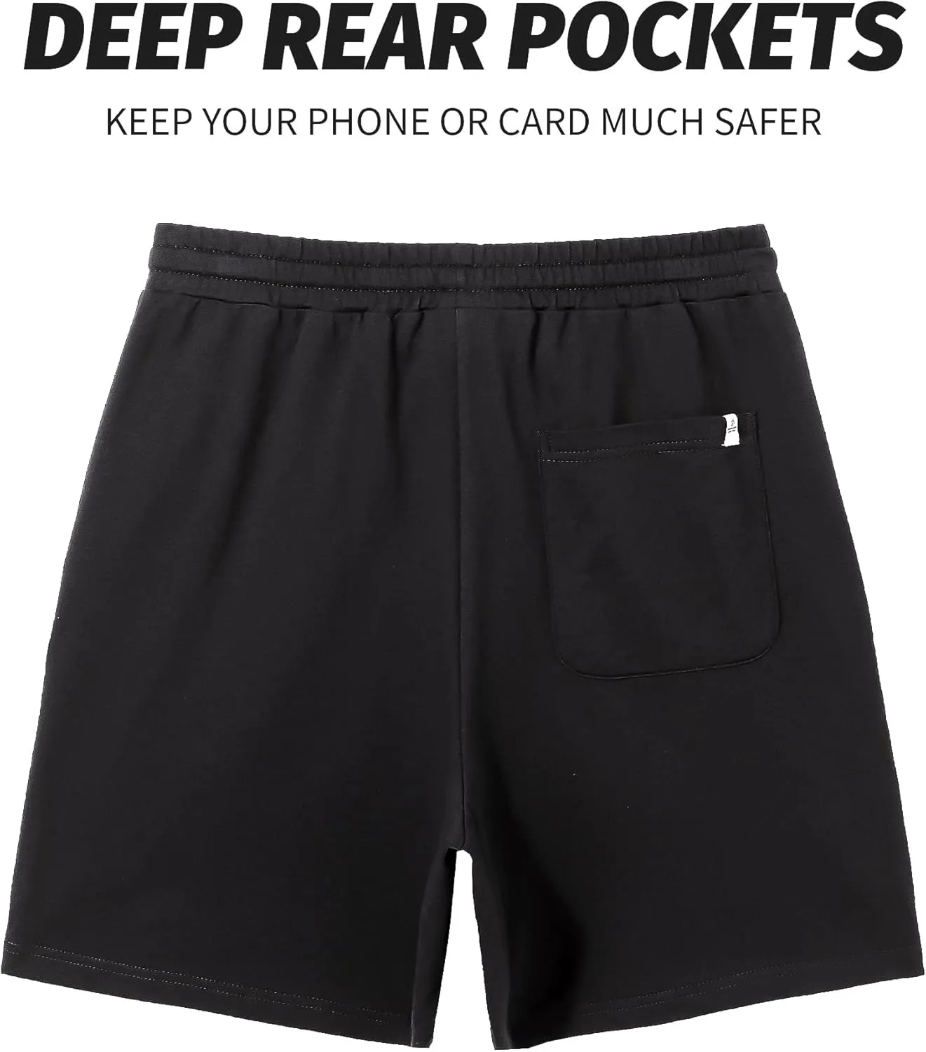 Pioneer Camp Sweat Shorts for Men 5 Inch Inseam Shorts Athletic Gym Workout Casual Cotton Shorts for Running Pajama Lounge