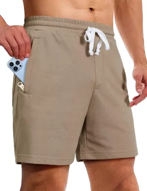 Pioneer Camp Sweat Shorts for Men 5 Inch Inseam Shorts Athletic Gym Workout Casual Cotton Shorts for Running Pajama Lounge